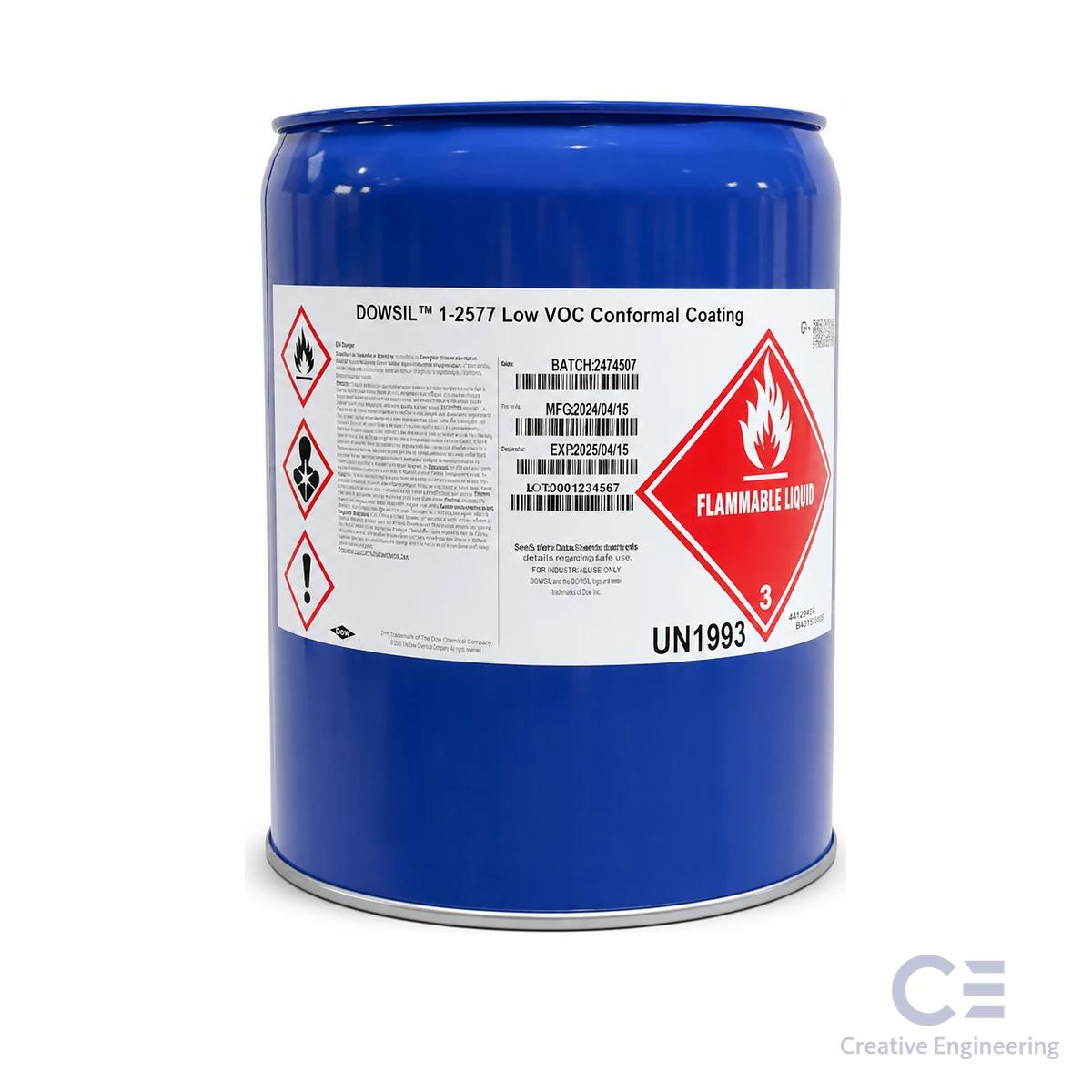 Silicone phủ bảo vệ bo mạch điện tử Dowsil 1-2577 Conformal Coating (18.1kg/thùng)